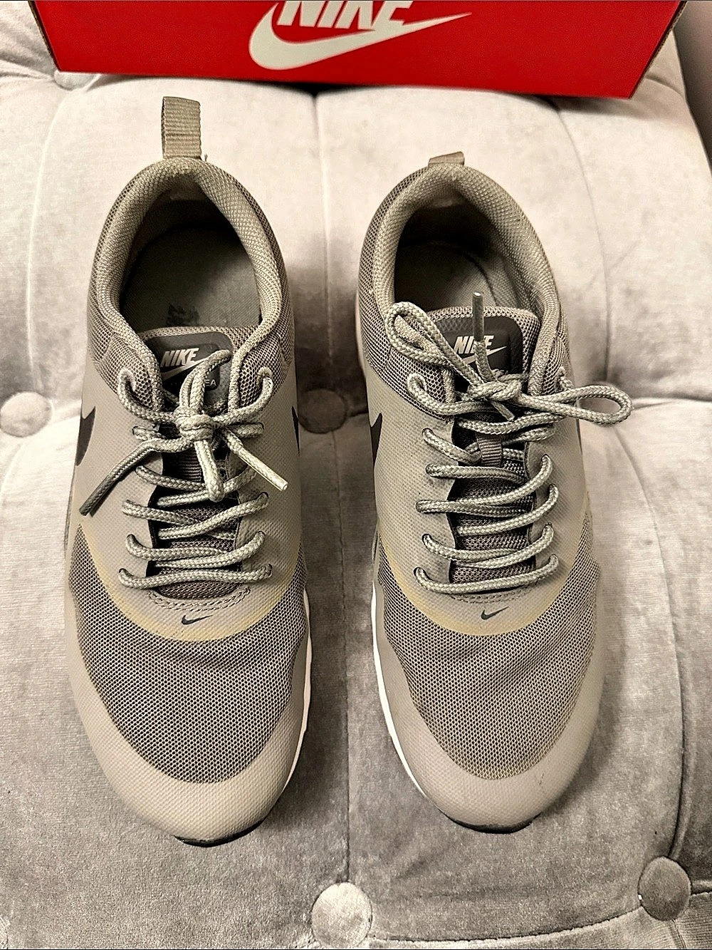 Nike Revolution 5 Athletic Sneakers Gray & White US 7.5